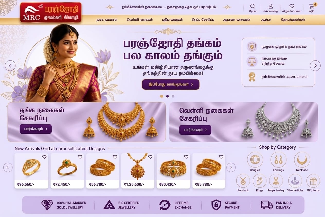 Sri Paranjothi Jewellery gold collection